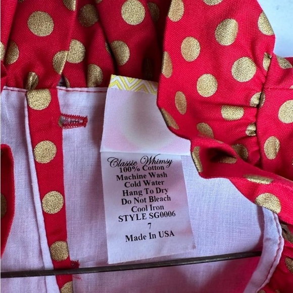 Southern Sunshine Kids polka dots Holiday dress size 7 nwt - Picture 2 of 7